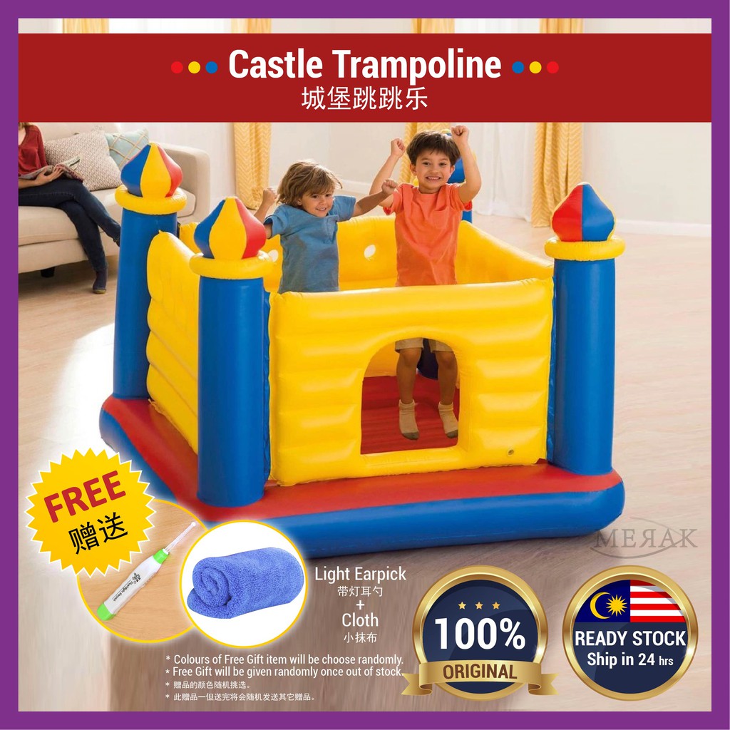 INTEX Castle Trampoline Kids Inflatable Indoor Toys Playground ...