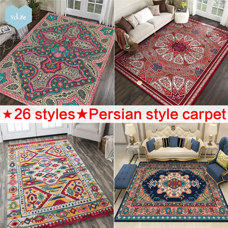 Yc Life 26 Styles Persian Rug丨large Living Room Coffee Table Rug丨bedside Mat In Bedroom丨turkish Style Rug丨washable And Customizable Sho Singapore