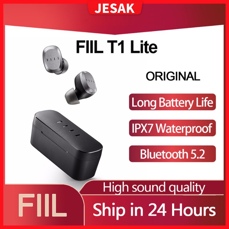FIIL T1 Lite TWS Wireless Bluetooth 5.2 Earphones Black Tech Earphone Wireless Bluetooth Earbuds
