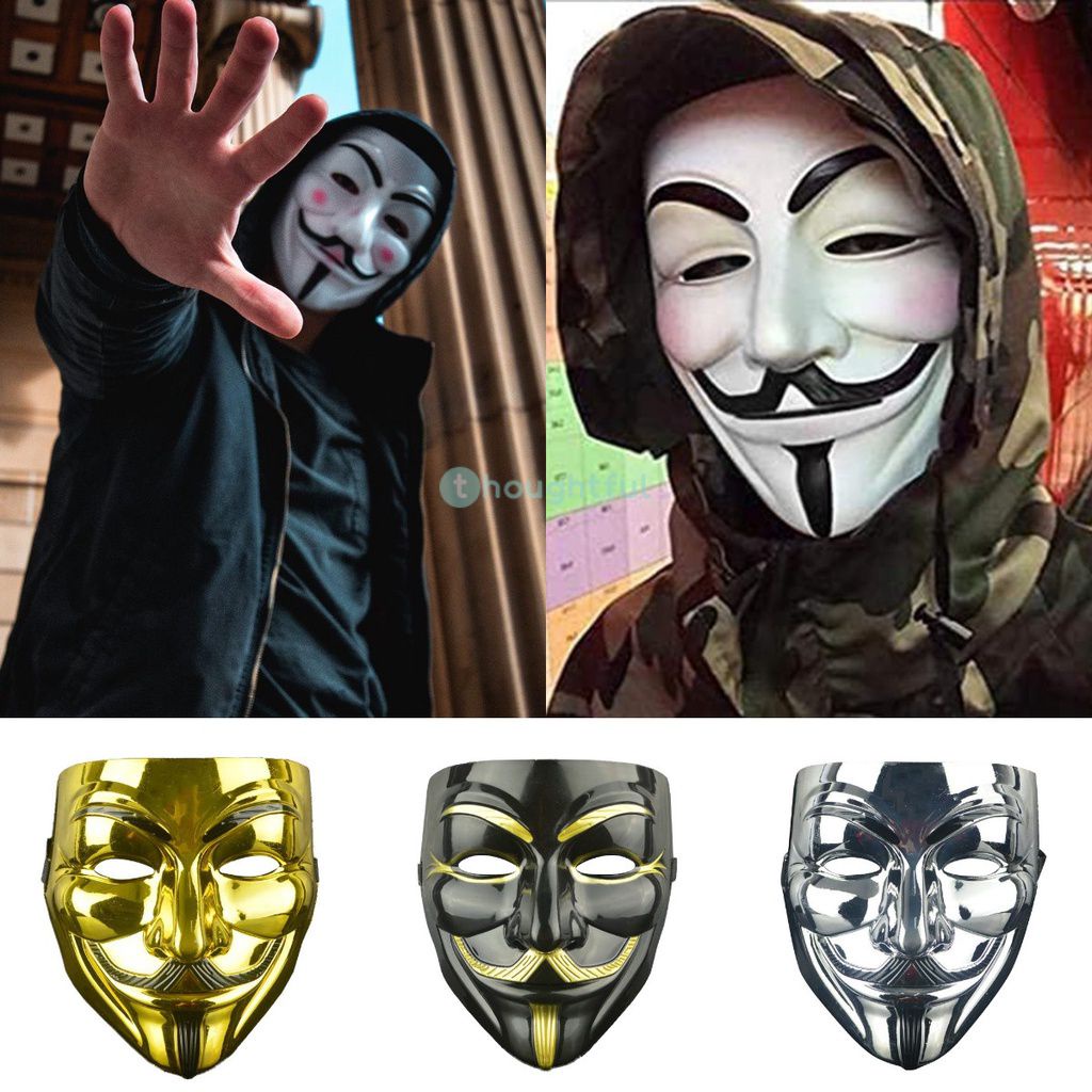 Face Mask Fancy Dress Halloween Props Cosplay Mask for Vendetta Master ...