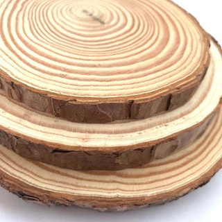 50pcs 40mm Unfinished Wood Pieces Hexagon Shape Natural Blank Wood Cutout  Wood Chips Slices for DIY