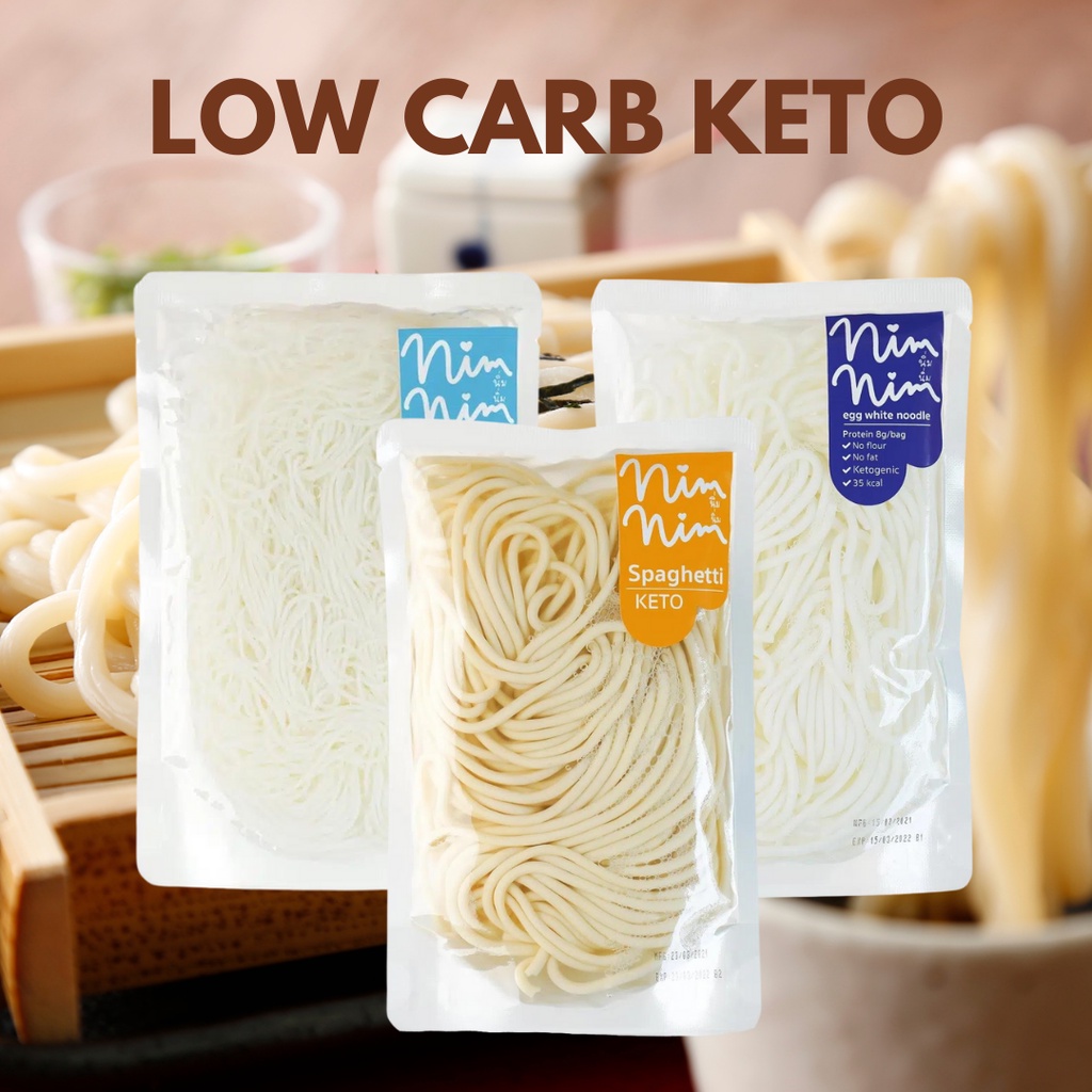 NIM NIM THAILAND KETO LOW CARB EGG & EGG WHITE NOODLES 100G Shopee