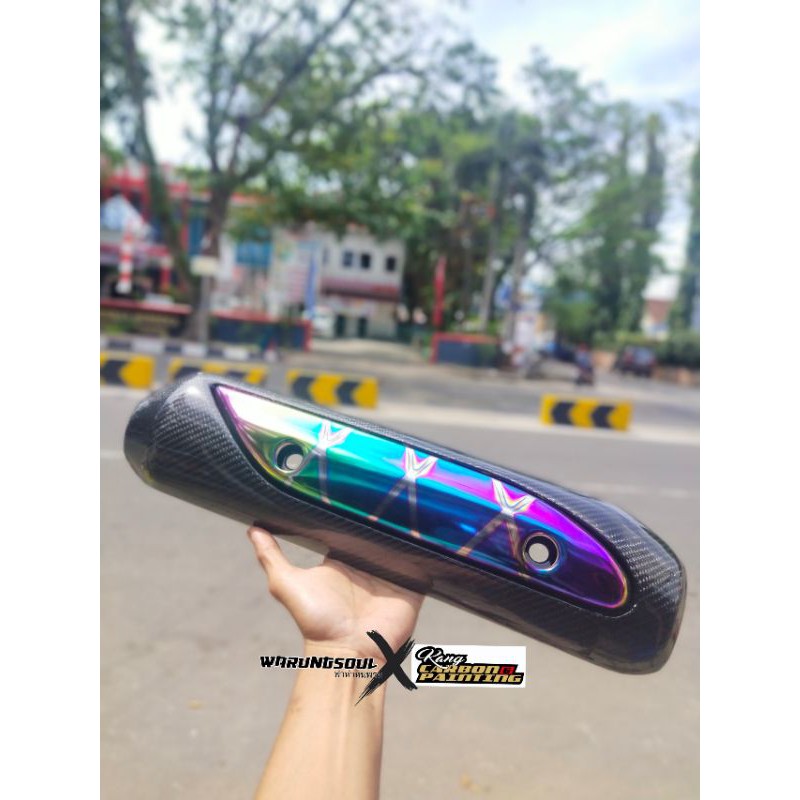 Kevlar Old vario Exhaust Shield plus rainbow list Shopee Singapore