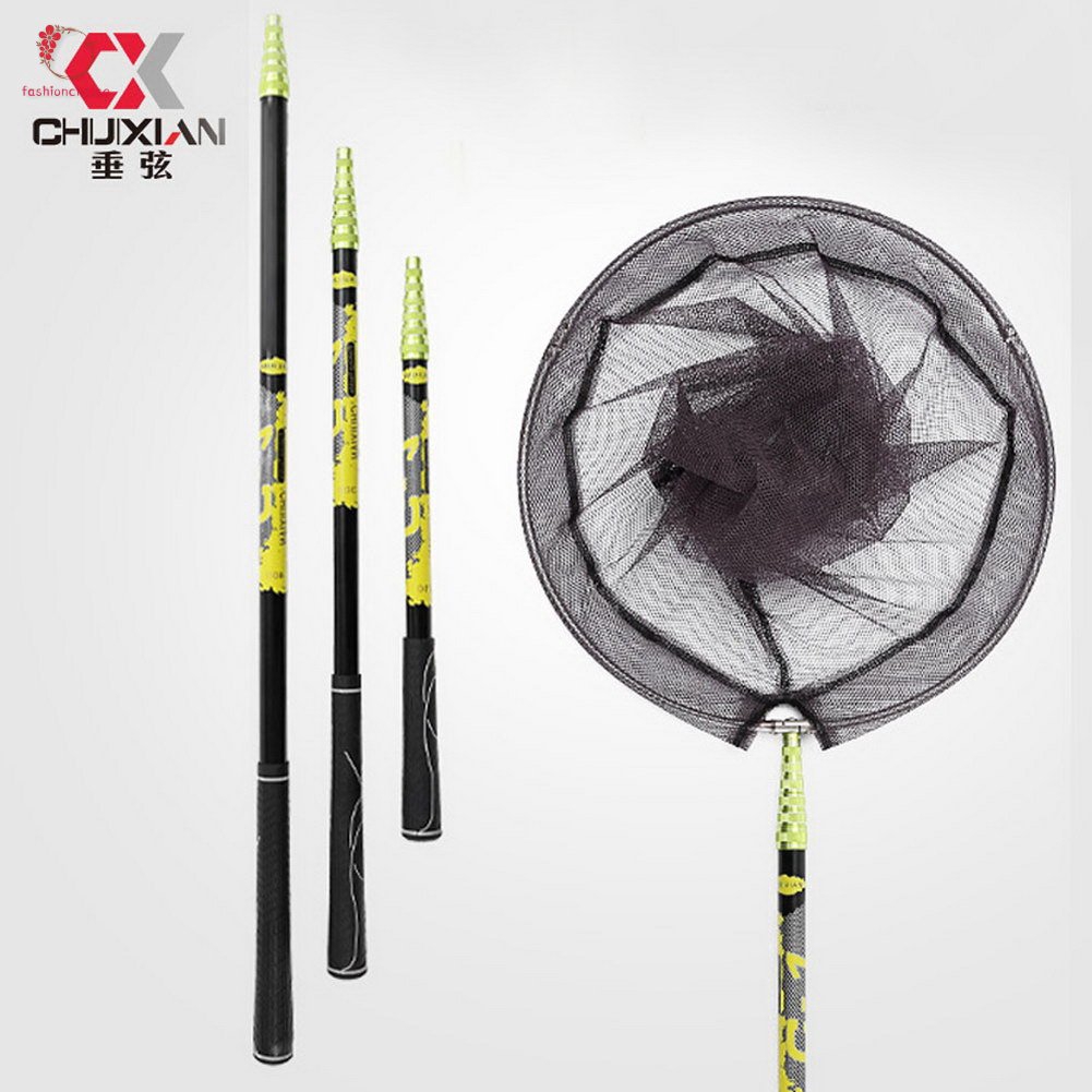 High Quality Carbon Fishing Net With Telescopic Pole Handle