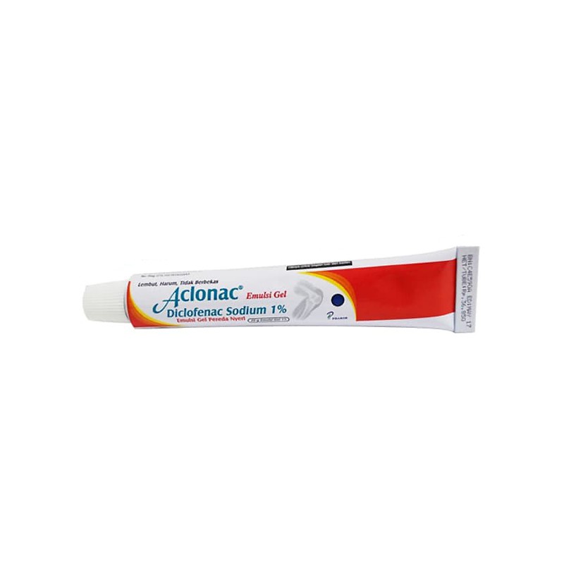 Aclonac Emulsi Gel 20gr / Aclonac / Nyeri Otot / Nyeri Sendi / Memar / Keseleo / Terkilir - Gambar 2