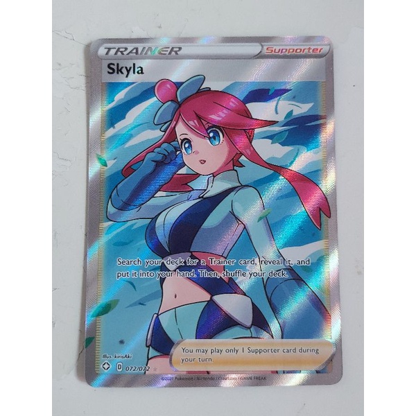 Pokemon skyla full art trainer supporter shining fates card | Shopee  Singapore