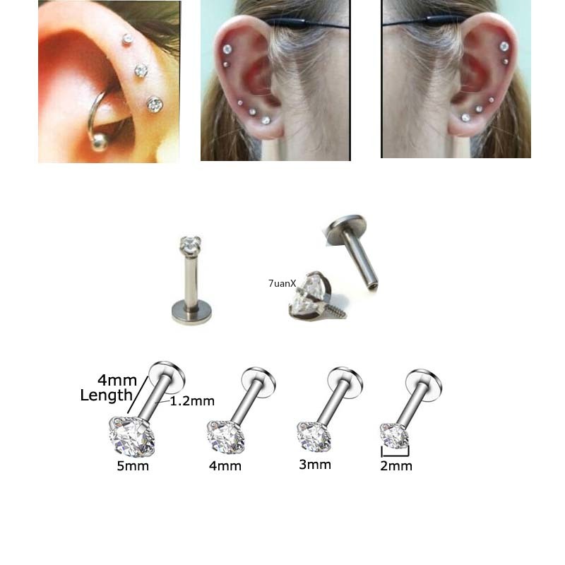 Tragus piercing deals thickness