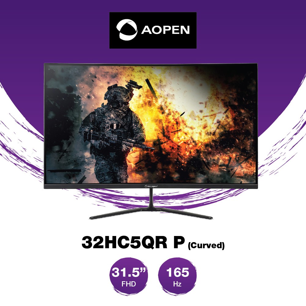 AOPEN 32HC5QR P 32-Inch FHD 165Hz 5ms Zero Frame Curved LCD (1800R ...