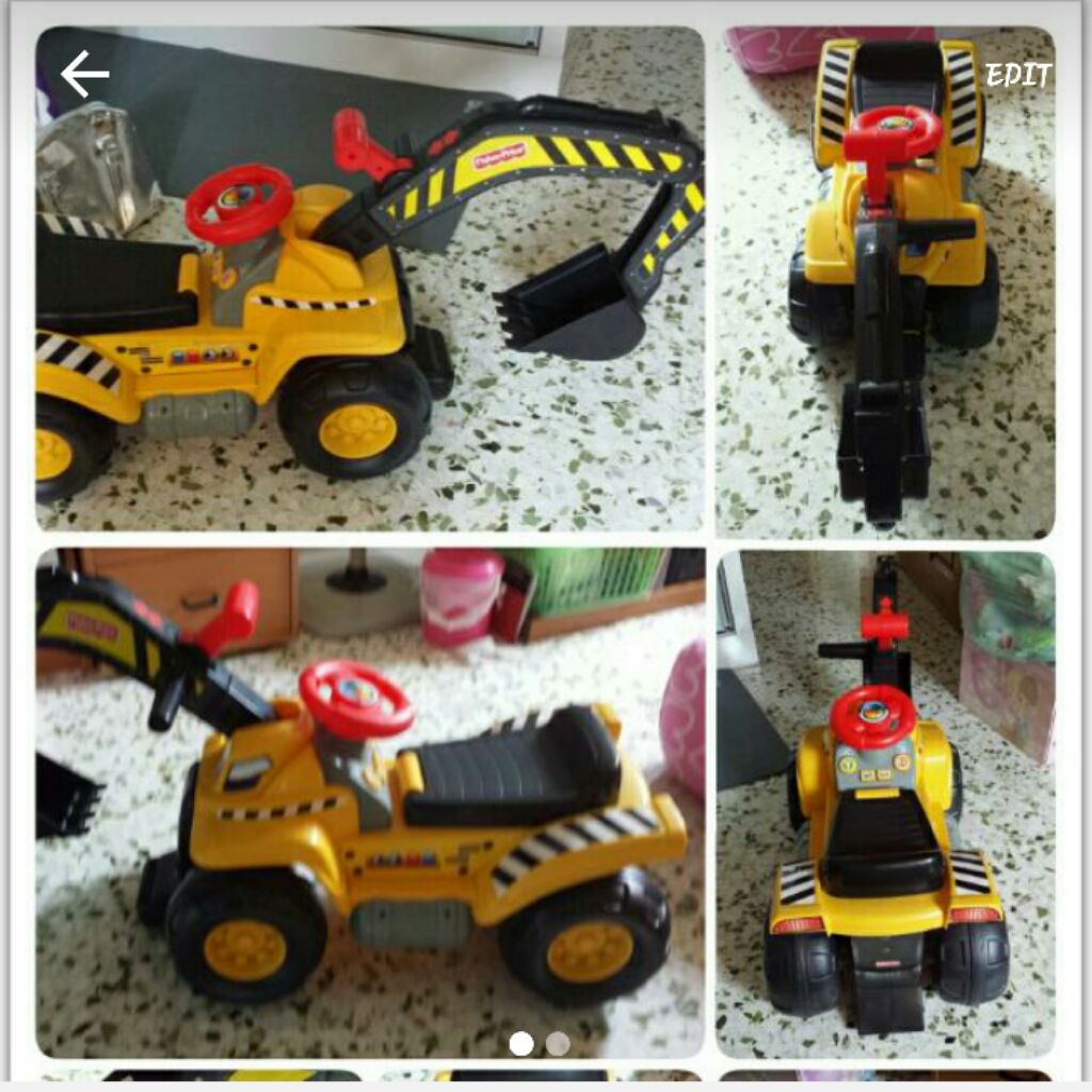 Fisher price deals ride on excavator