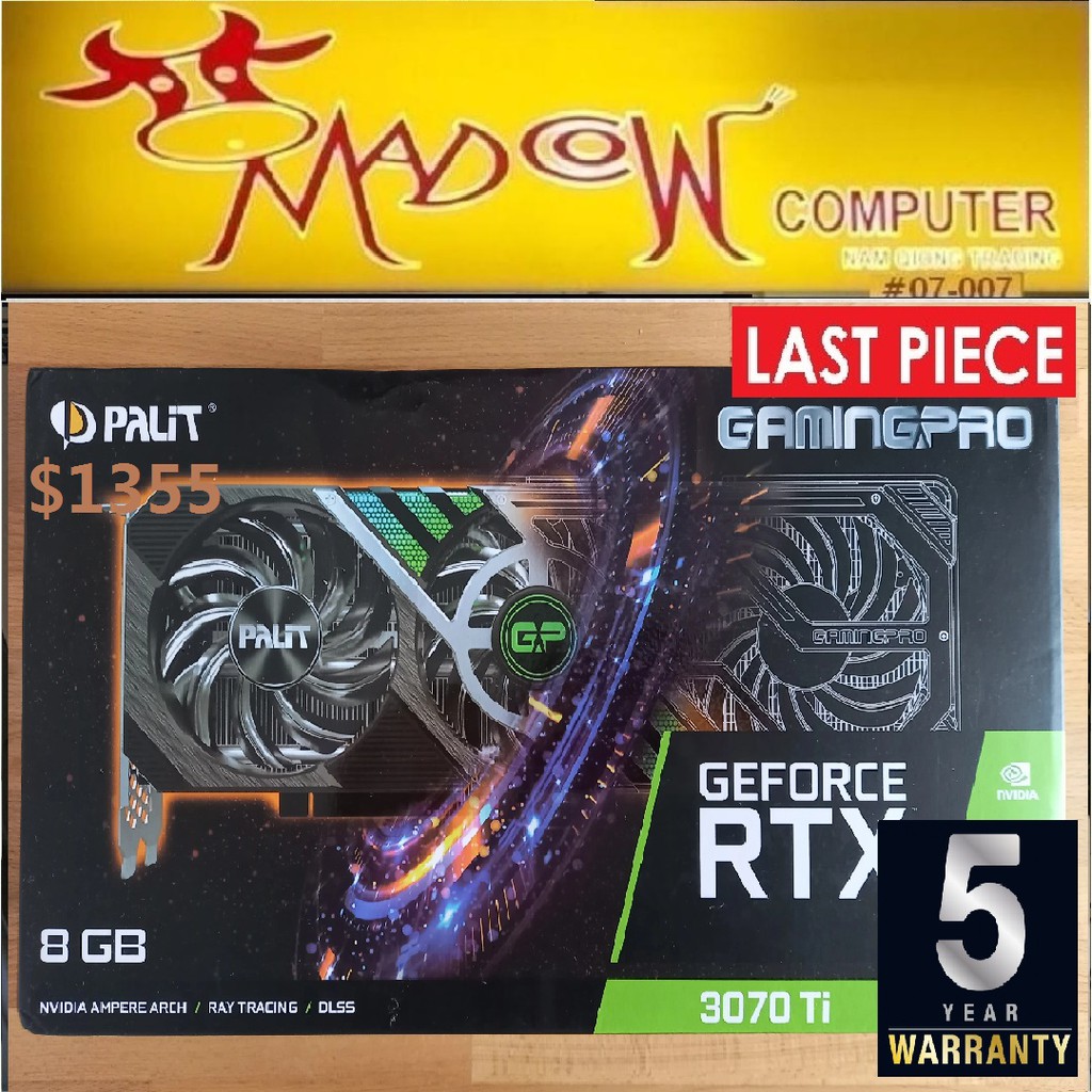 PALIT RTX 3070 Ti Gaming Pro 8GB GeForce® (3+2 Years Local Warranty ...