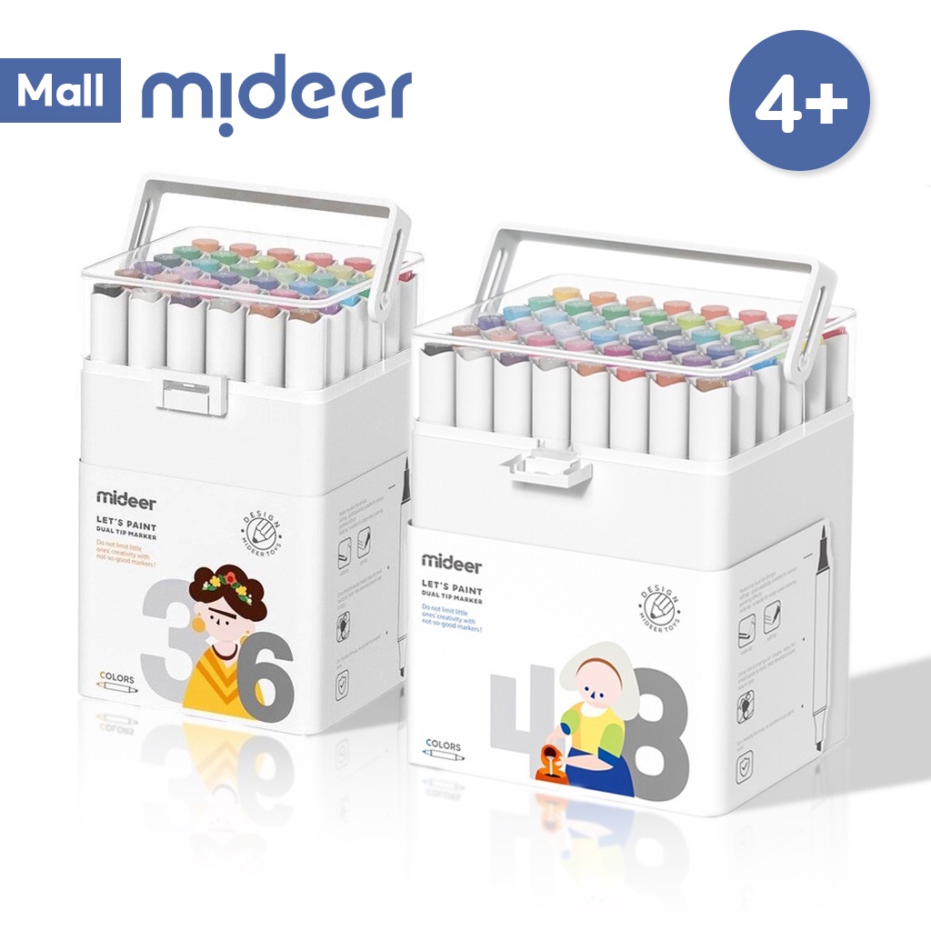 Mideer Dual Tip Marker - 24/36/48/60 Color