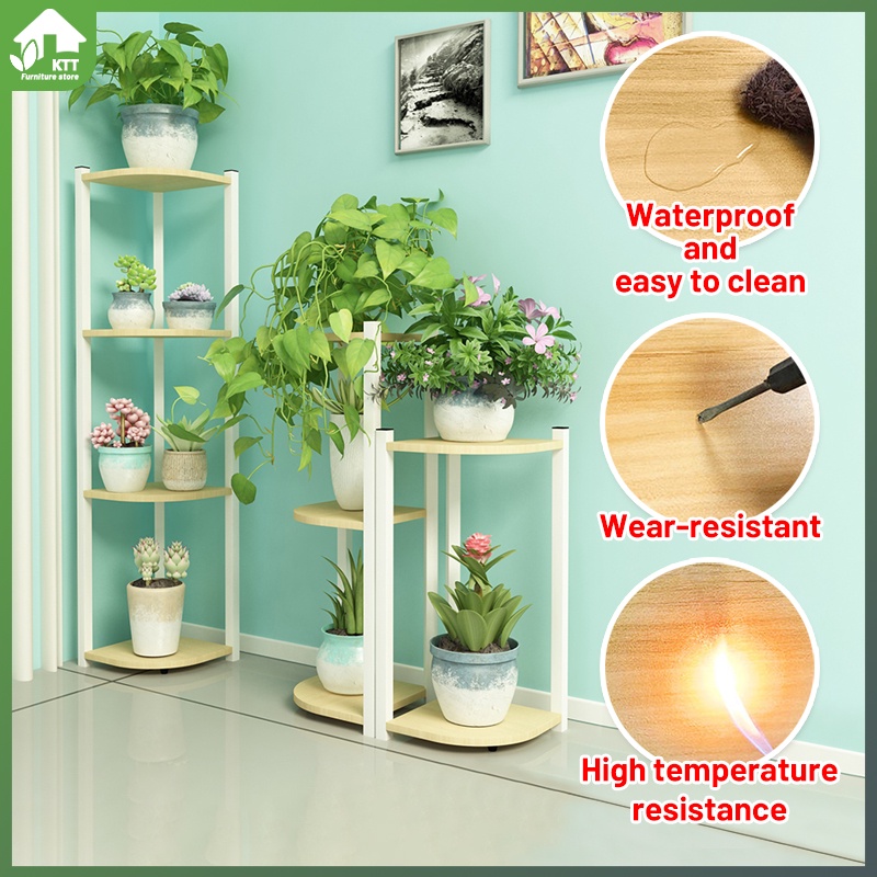 Corner rack multilayer corner flower stand living room indoor balcony