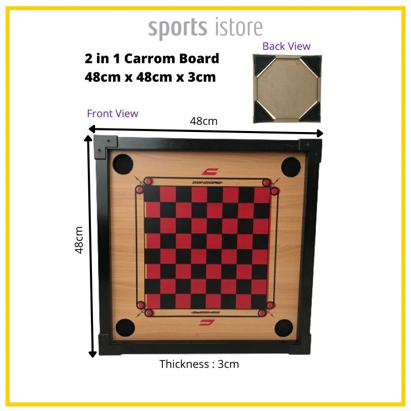 Mini Wooden Carrom Board and Draught | Shopee Singapore