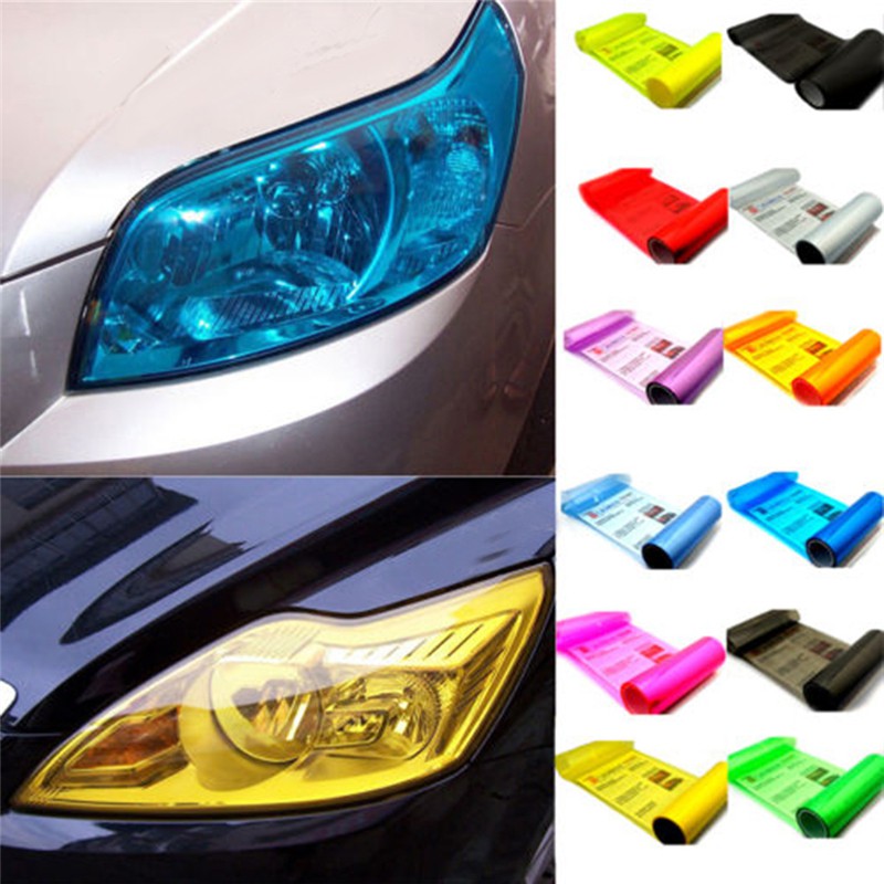 30*60cm Hot Car Headlight Sticker Tint Film Taillight Vinyl Fog Light Wrap