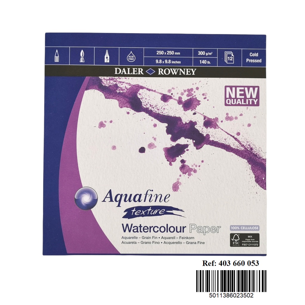 Daler Rowney Aquafine 300gsm Cold-Pressed Watercolour Pad ...