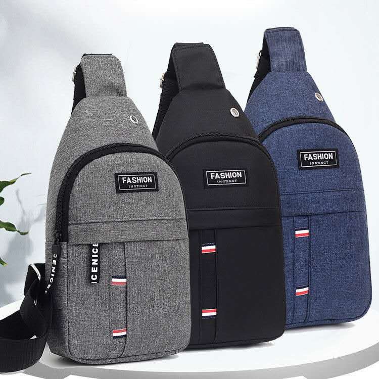 (B-335) Men's Chest Bag Fashion Cool Large Compartment | Shopee Singapore