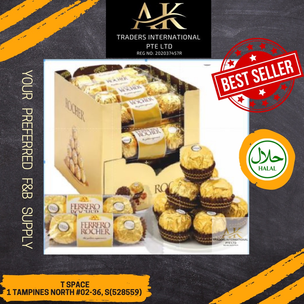 FERRERO ROCHER CHOCOLATE T3 (16x3PCS) HALAL Shopee Singapore