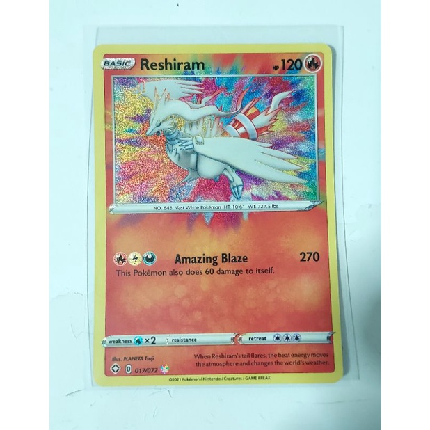 Pokemon shining fates reshiram amazing rare card | Shopee Singapore