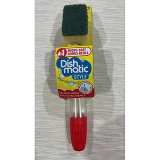 Dish Matic Washing Up Brush Sponge With Liquid Dispenser or Dishmatic  Refills