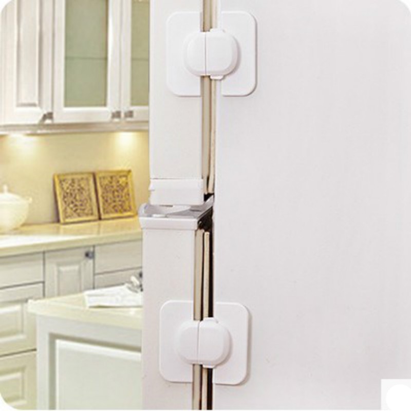 Lakoe Fridge Lock Baby Safety Lock Multi-function Refrigerator Cupboard Cabinet Door Drawer Lock Anti Pinching Safety I.409474660