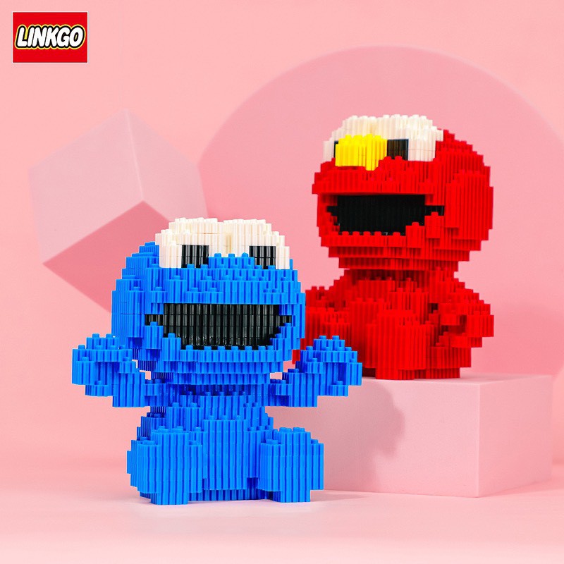 Linko Nano Building Blocks Sesame Street Elmo Cookie Monster About 415 ...