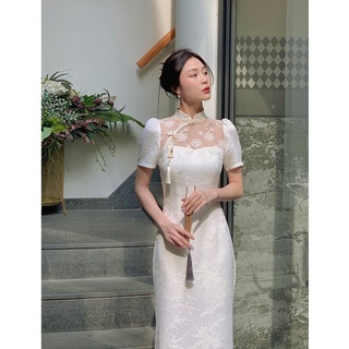 Women New Plus Size Summer Long Cheongsam Lined Vintage Evening