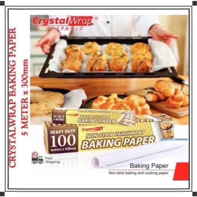 CRYSTAL WRAP NON-STICK BAKING PAPER PARCHMENT PAPER | Shopee Singapore