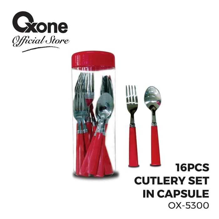 Oxone OX5300 Sendok Garpu Makan Cutlery Set 24Pcs Stainless - Gambar 3