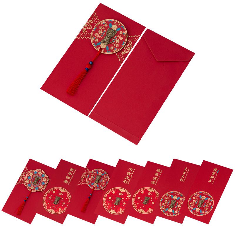 6PCS Chinese Zodiac Tiger New Year CNY Ang Pao Gold Angpow Red Packet ...