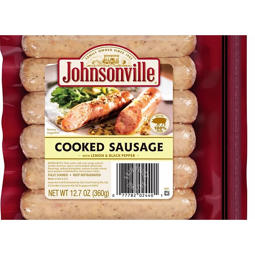 Johnsonville Sausage Lemon & Black Pepper Shopee Singapore