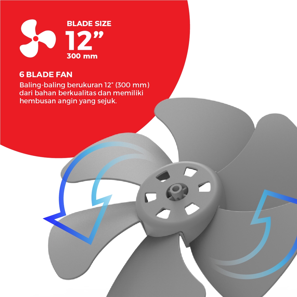 Maspion Kipas Angin Kotak Box Fan 12 Inch EX-2109 T - Gambar 4