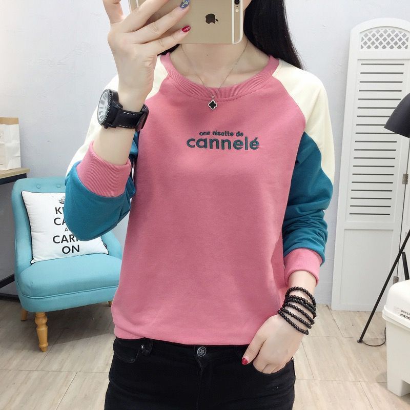 6.6  特价促销=现货新款【纯棉长袖圆领女T恤】Ready stock Pure cotton long-sleeved T-shirt women Korean version loose all-match blouse bottoming shirt fashion trend women's clothing