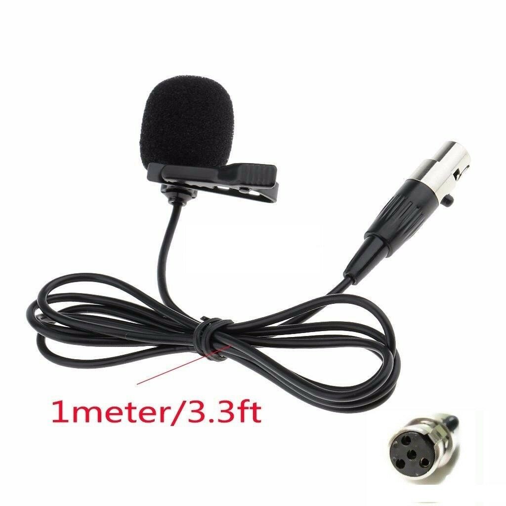 Lapel Lavalier Microphone with Mini XLR TA4F 4 Pin Connector for Shure Wireless Shopee Singapore