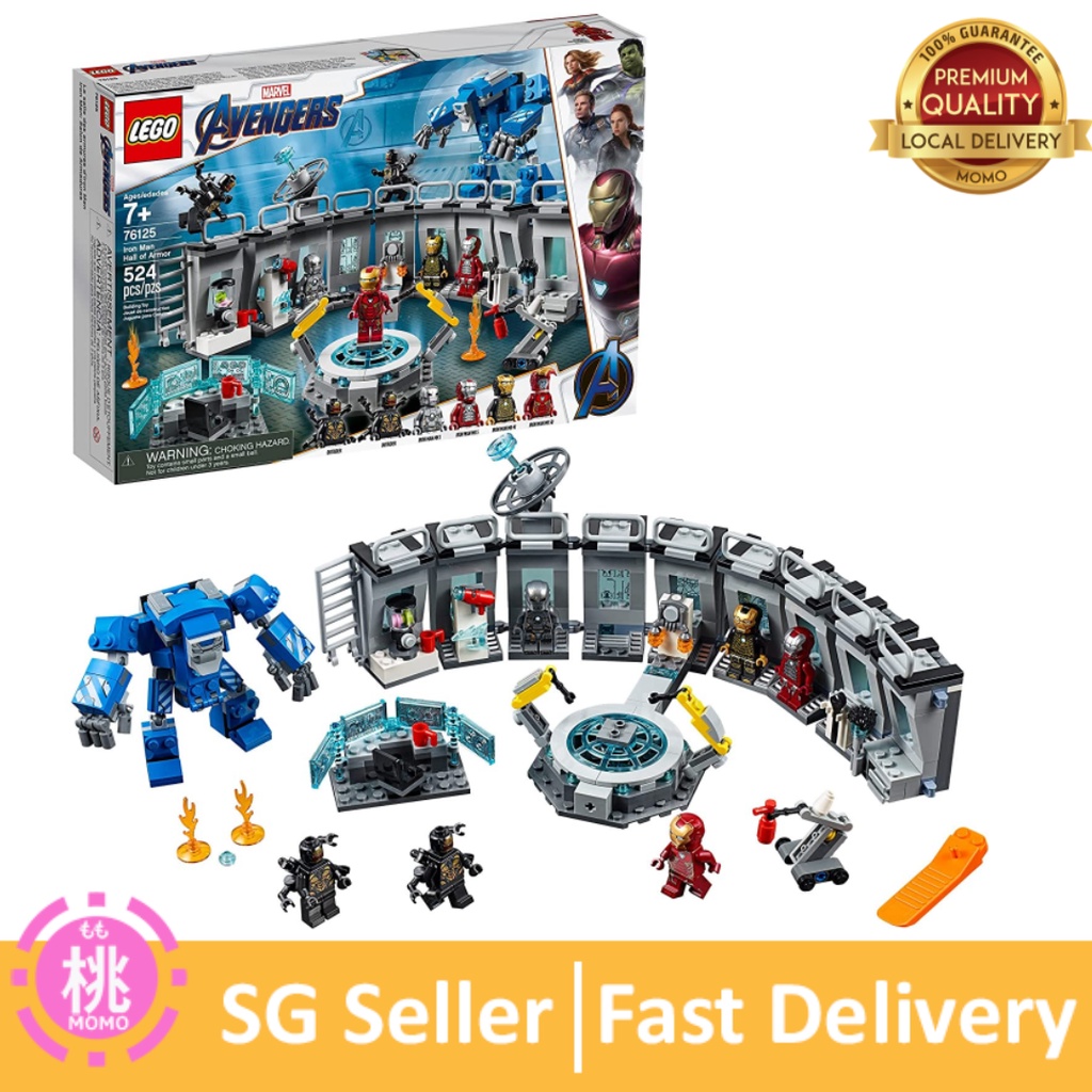 LEGO Marvel Avengers Iron Man Hall of Armor 76125 Building Kit Marvel Tony Stark Iron Man Suit Action Figures Shopee Singapore