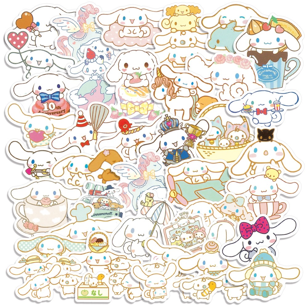 40 pcs Sanrio Cute Cinnamoroll Waterproof Stickers