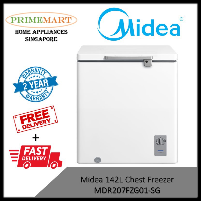 MIDEA MDRC207FZG01SG Chest Freezer 142L * READY STOCKS * FAST DELIVERY
