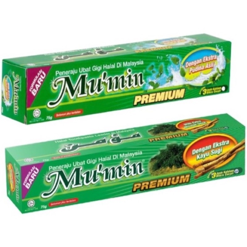 Mu’min Mukmin Premium Toothpaste Ubat Gigi 75gm | Shopee Singapore