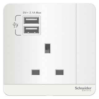 Official Schneider Partner Schneider Avataron V Switched Socket A With Usb Type A Type C