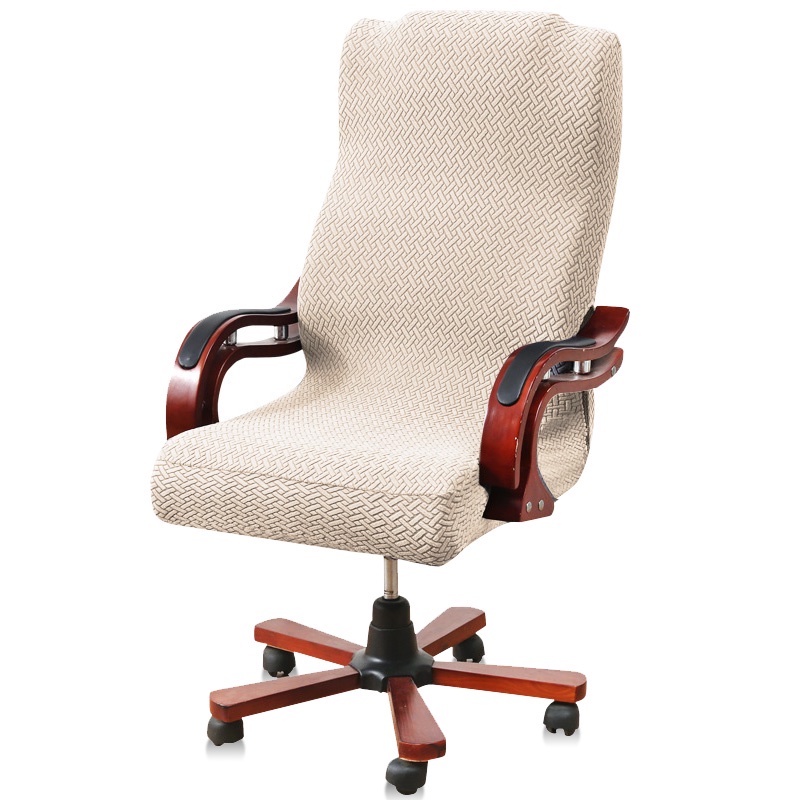 M L Size in Stock Office Chair Cover Jacquard Stretch Computer Chair Cover Extensible Boss Desk Armchair Cover Seat Cover Removable