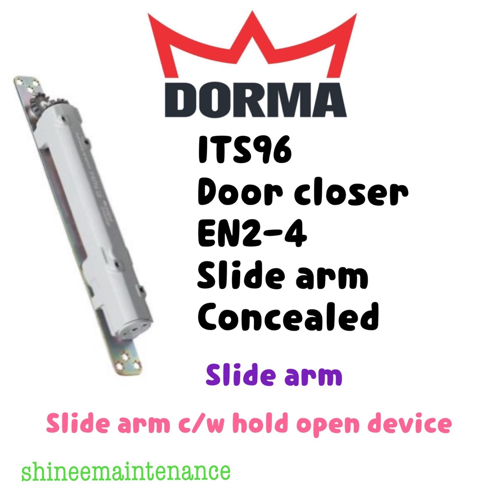 Dorma Concealed Door Closer ITS96 EN2-4 Slide Arm / Slide Arm c/w Hold ...