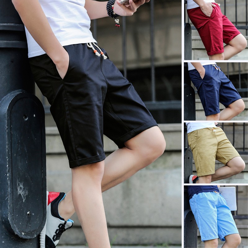 Mens Casual Cargo Shorts Pants Summer Beach Trousers Sports Gym