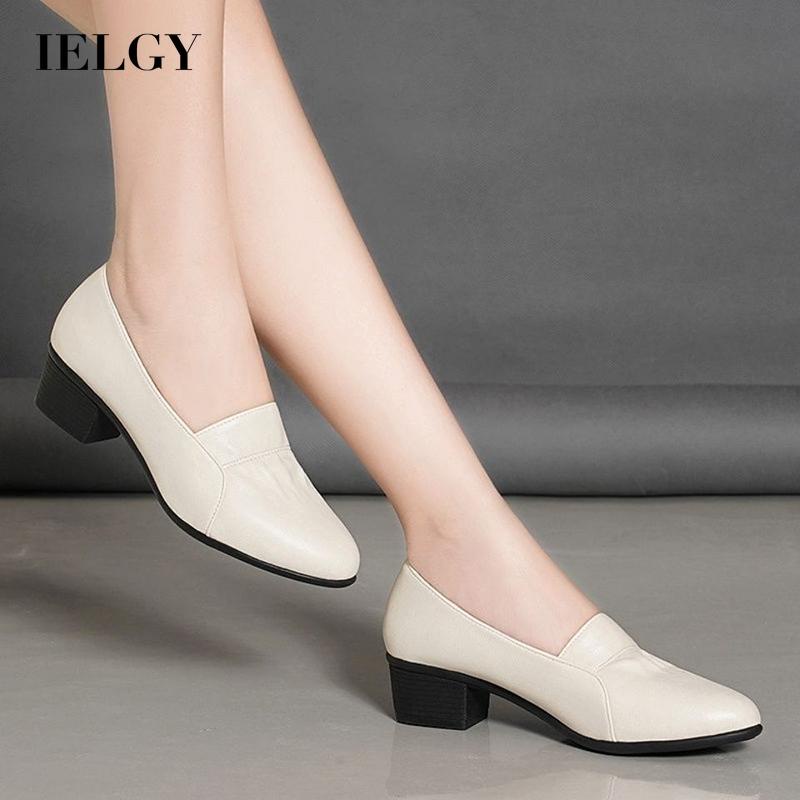 IELGY Women's Soft Leather Loafers Women's Comfortable Flat Shoes ...