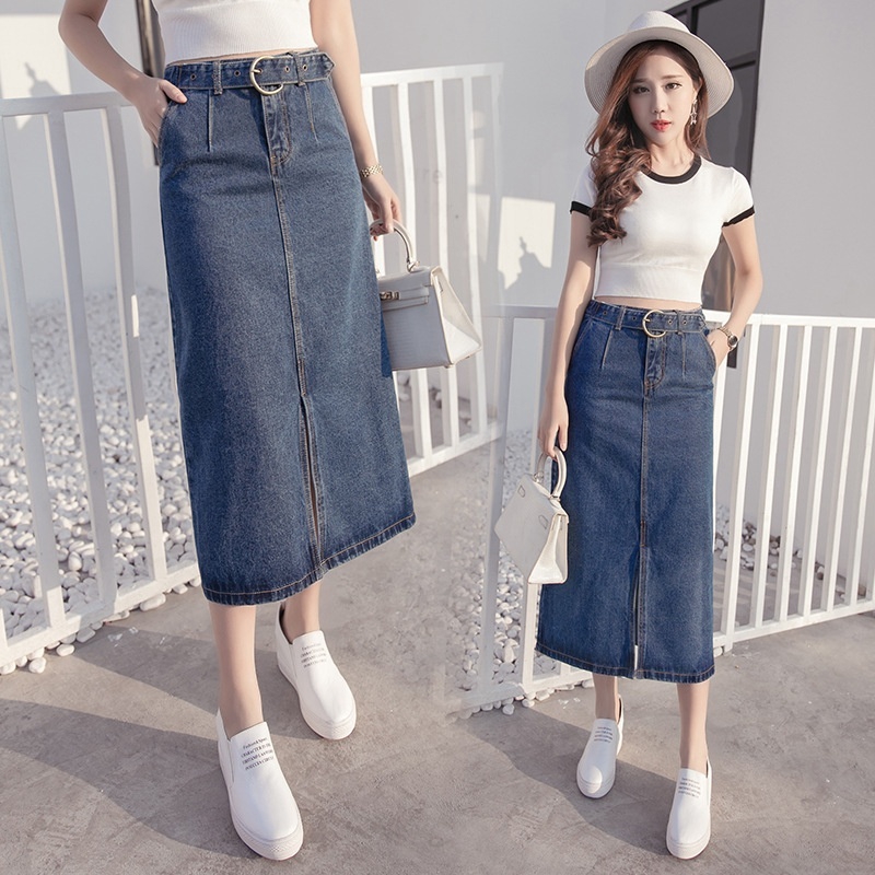 Maxi denim skirts 3xl best sale