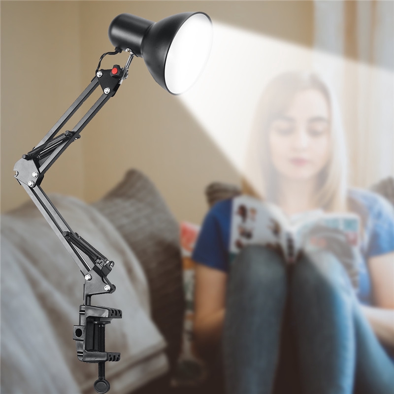 Home E26 /E27 Led Table Desk Light Table Lamp Bulb Lamps Flexible Swing Arm Clamp Mount Lamp