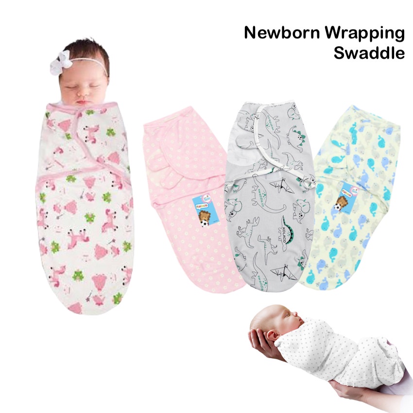 Newborn Swaddle Wrap Adjustable Baby Cotton Sleeping Wrappers Shopee Singapore