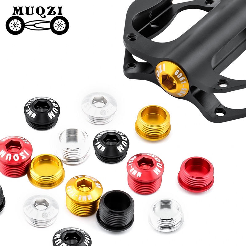 MUQZI 2PCS Bicycle Pedal Cover M14 MTB Road Bike Pedal Dust Screw Aluminum Alloy Pedal Bolt Cycling Parts Shopee Singapore