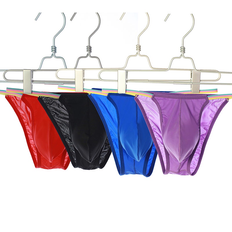 8 Color Men s Ultra thin Briefs Silk Skate Silk Breathable Low