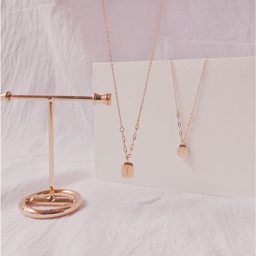 Forever Rose Necklace (Nontarnish Stainless Steel 18K Gold Anniversary