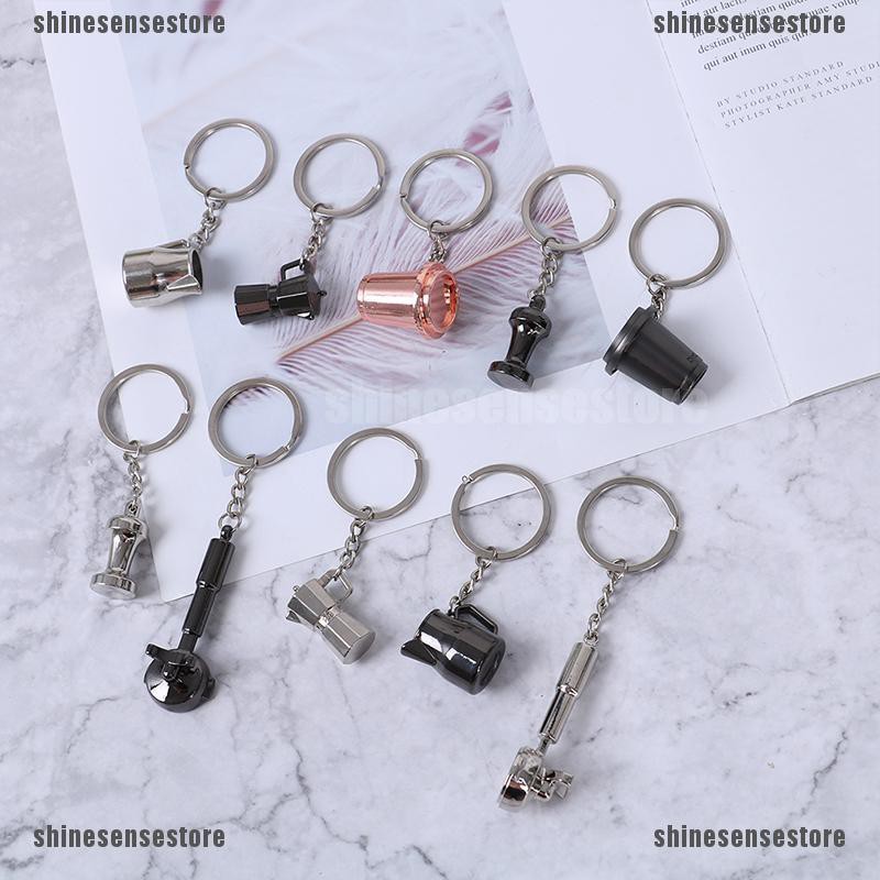 shine Creative Coffee Keychain Coffee Handle Keyring Portable Coffee Accessor Shopee Singapore
