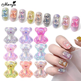 AB Pink Bear Nail Charm 3D Jelly Bear 3D Bear nail charms 10pcs, Nail art  charm decoration Teddy bear charms for nail art